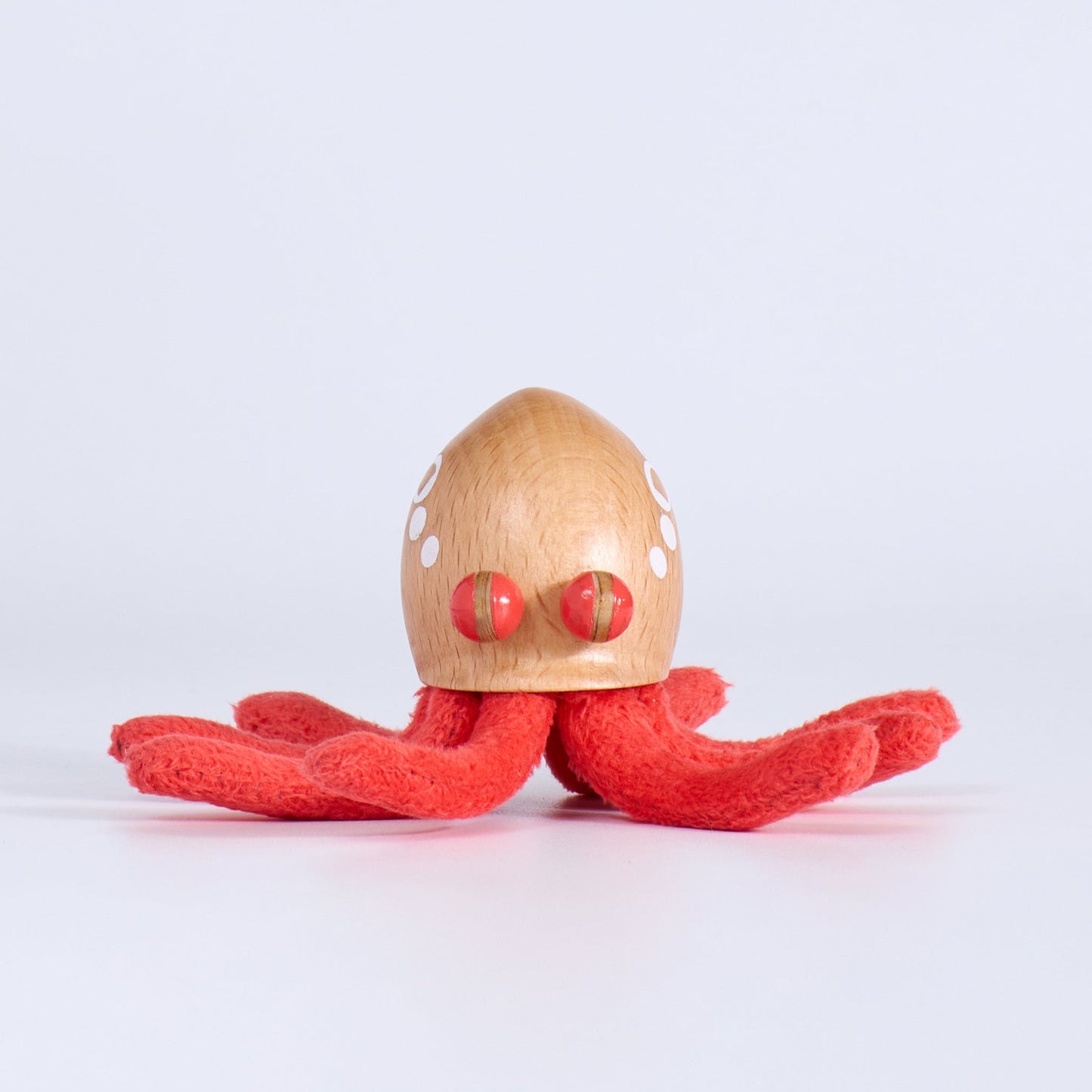 Small wood plush octopus